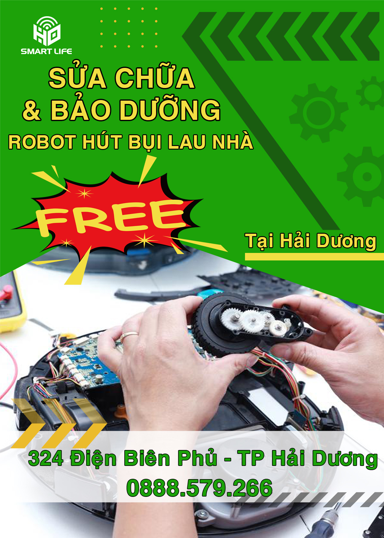 Sửa chữa robot hút bụi lau nhà tại Hải Phòng & Hải Dương uy tín